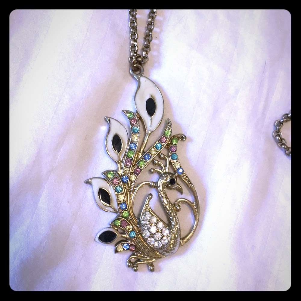 Peacock pendant and necklace